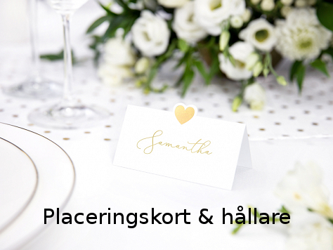 Placeringskort och korthållare
